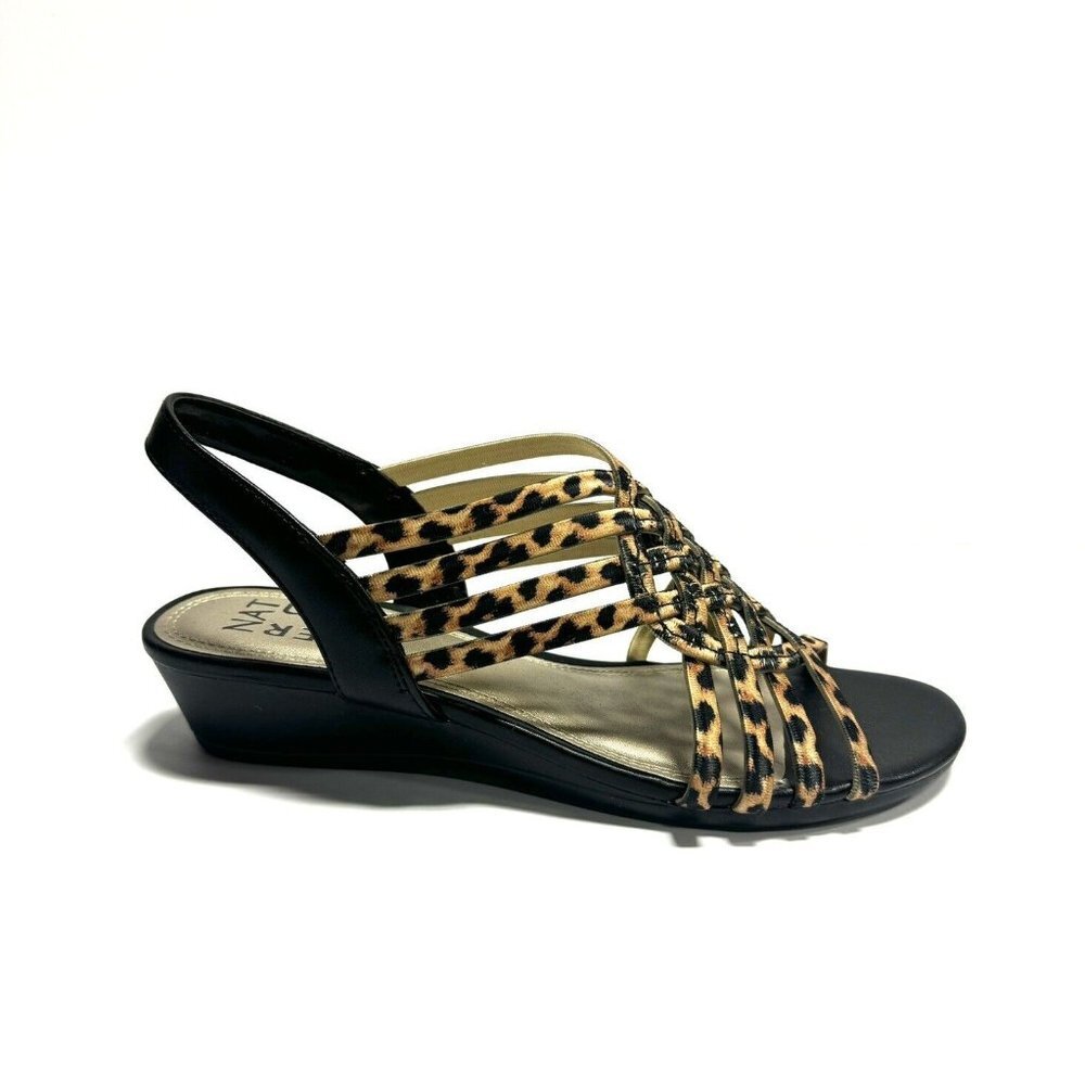 Naturalizer Womens Remix Slingback Sandal Leopard Print Size 8Wide